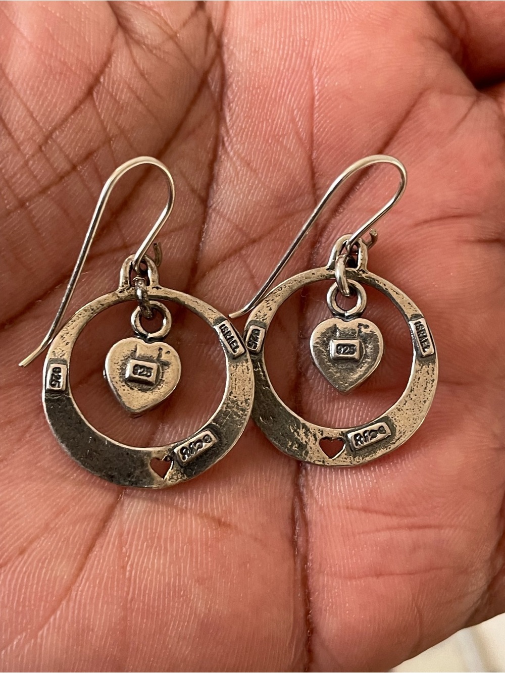 Sterling Silver & Opal Earrings - Picture 2 of 5